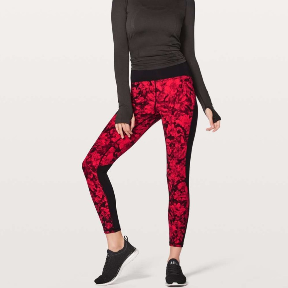 Black and red Lululemon leggings